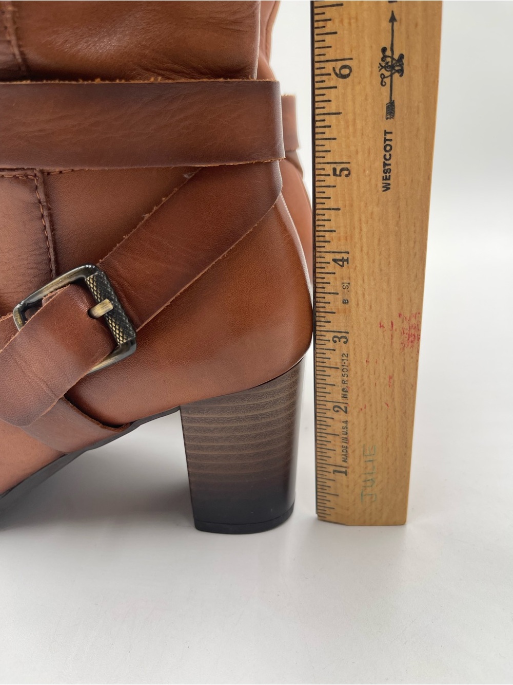 Pikolinos Made in Spain Brown Tall Leather Heeled Boots Womens 37 Riding - Picture 14 of 14
